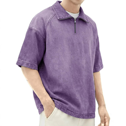 DENTON - CAMISA DE DENIM CON CREMALLERA
