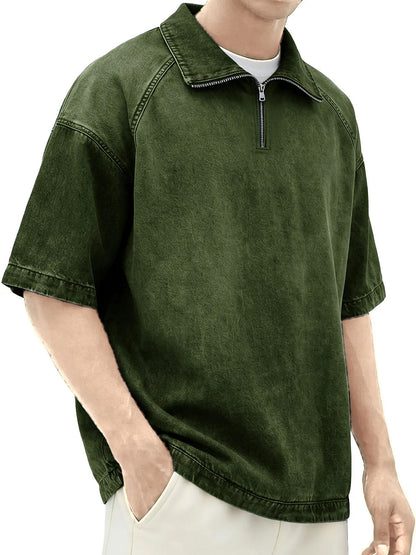DENTON - CAMISA DE DENIM CON CREMALLERA