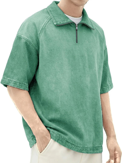 DENTON - CAMISA DE DENIM CON CREMALLERA