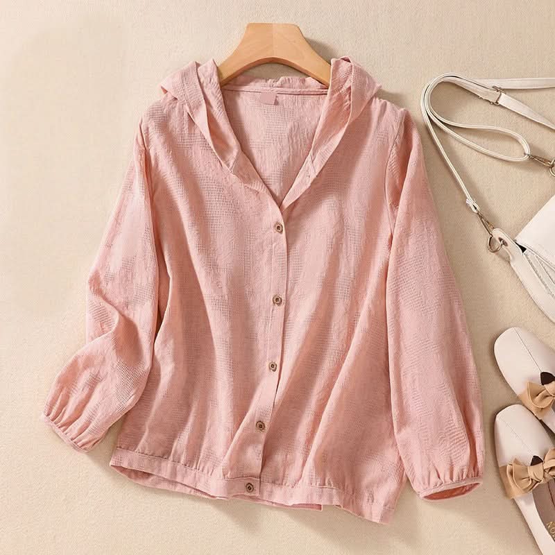 MIRI |SUDADERA CON CAPUCHA DE LINO