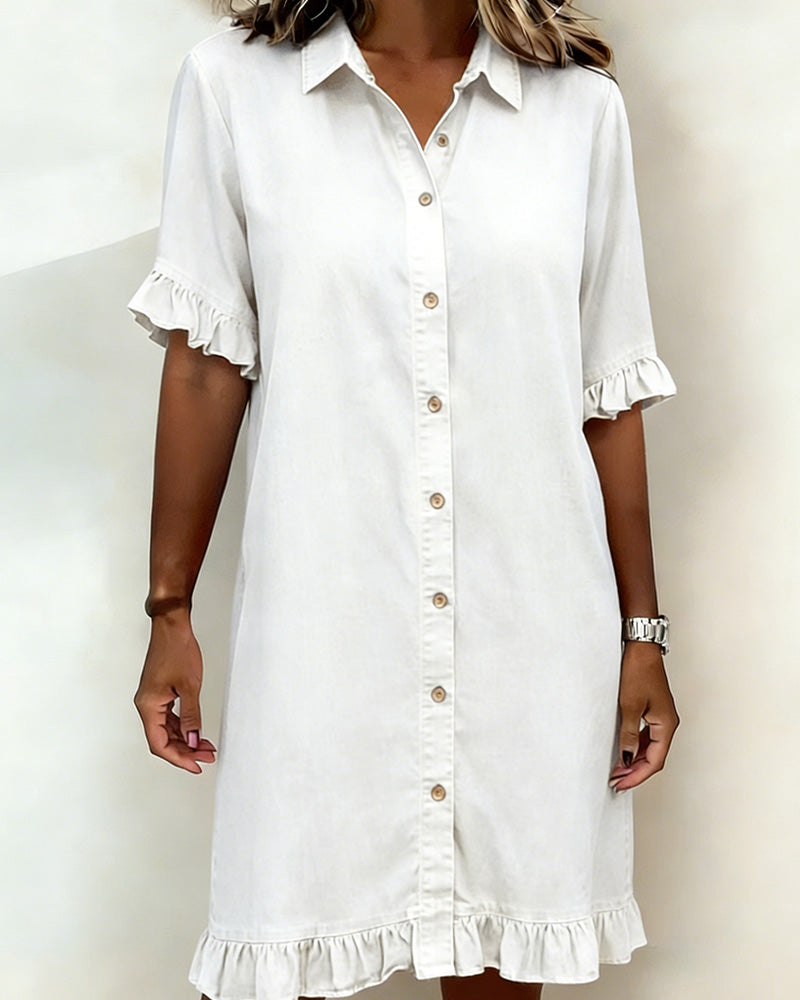 JOSEFINA | VESTIDO DE DENIM COMODO CON FRUNCIDO