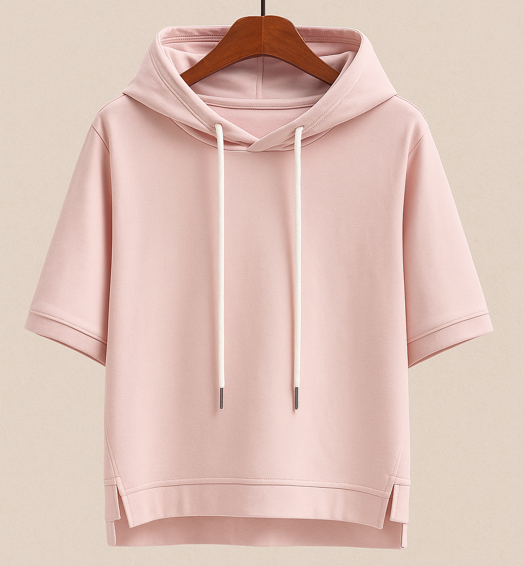 ALISON | SUDADERA CON CAPUCHA MANGA CORTA