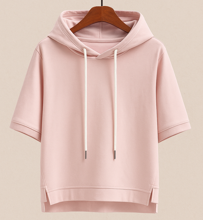ALISON | SUDADERA CON CAPUCHA MANGA CORTA