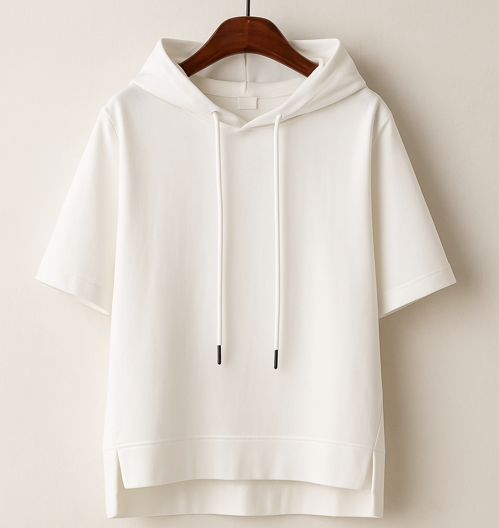 ALISON | SUDADERA CON CAPUCHA MANGA CORTA