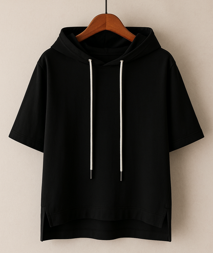 ALISON | SUDADERA CON CAPUCHA MANGA CORTA