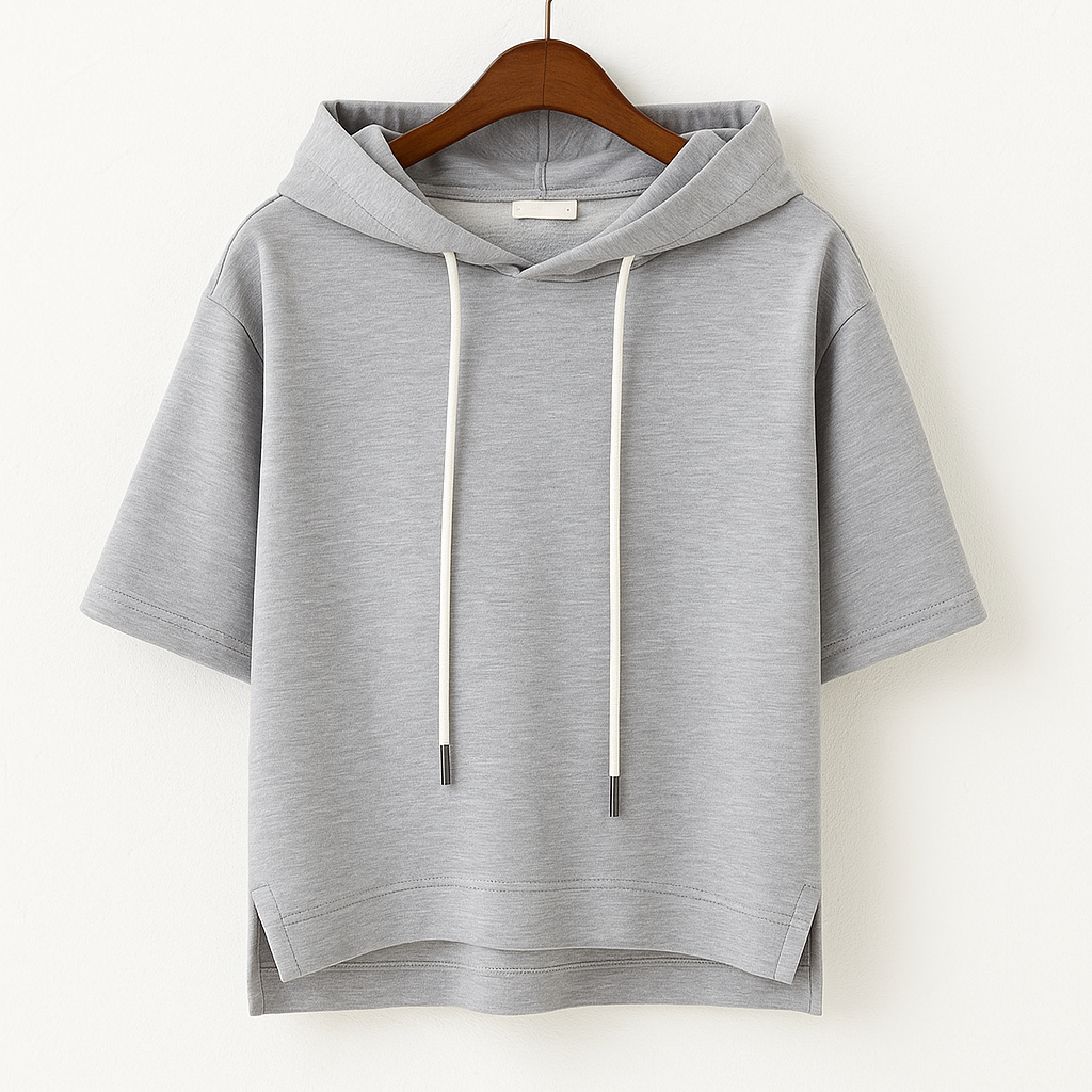 ALISON | SUDADERA CON CAPUCHA MANGA CORTA