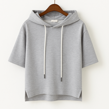 ALISON | SUDADERA CON CAPUCHA MANGA CORTA