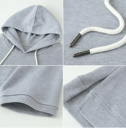 ALISON | SUDADERA CON CAPUCHA MANGA CORTA