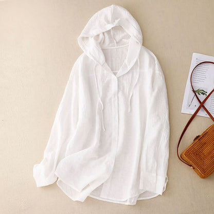 VICTORIA | SUDADERA CON CAPUCHA DE LINO