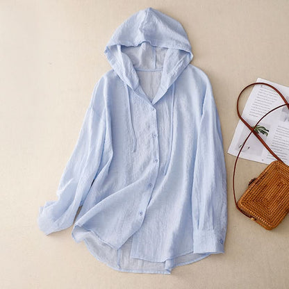 VICTORIA | SUDADERA CON CAPUCHA DE LINO