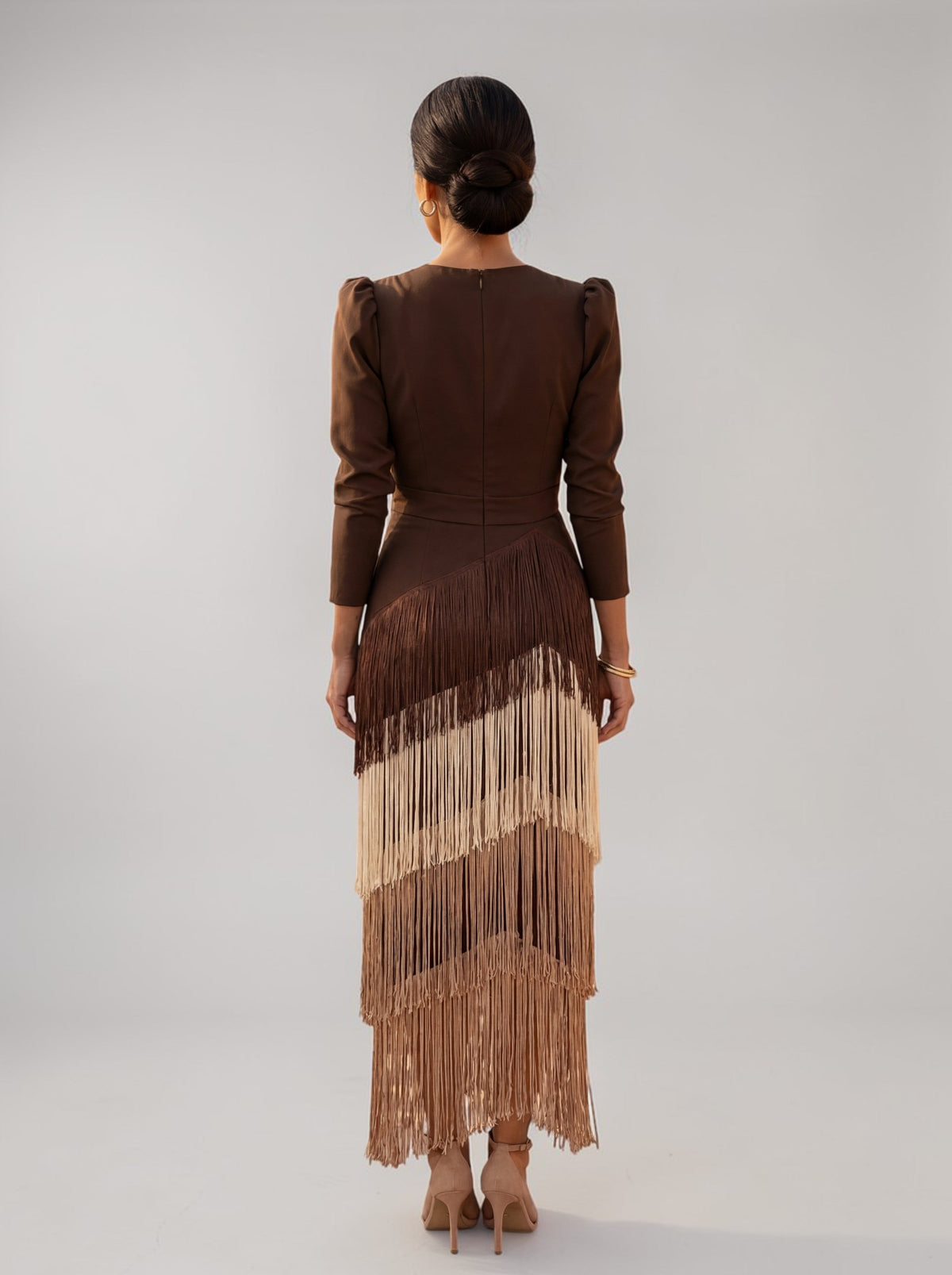 SOFIA | VESTIDO CON FLECOS ELEGANTE