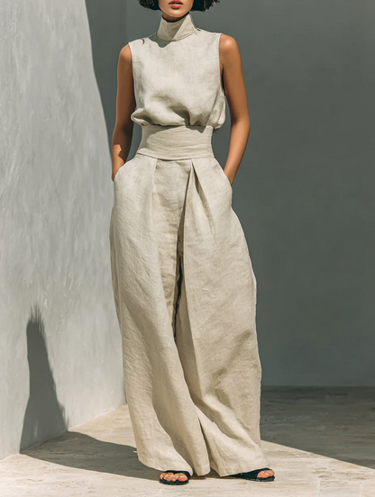 CARMEN | CONJUNTO SIN MANGAS Y PANTALON ANCHO