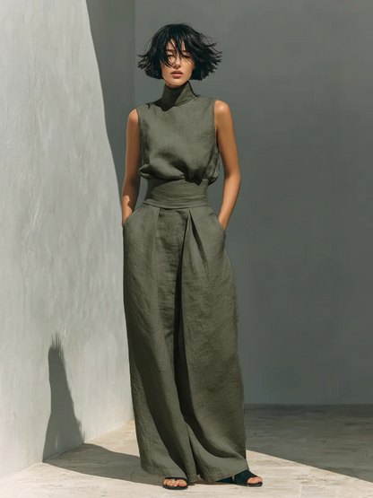 CARMEN | CONJUNTO SIN MANGAS Y PANTALON ANCHO